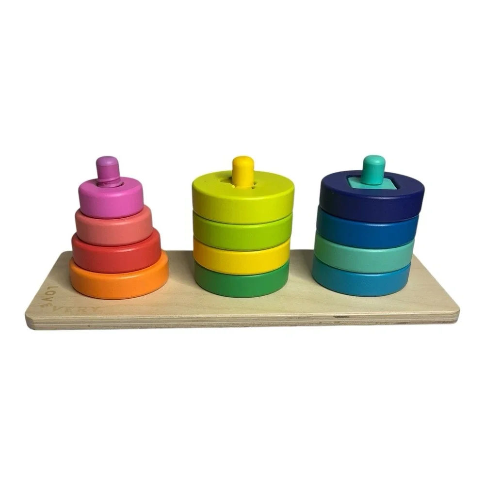 Lovevery Wood Sorting Stacking Shapes Colors Toy INVESTIGATOR Play Montessori